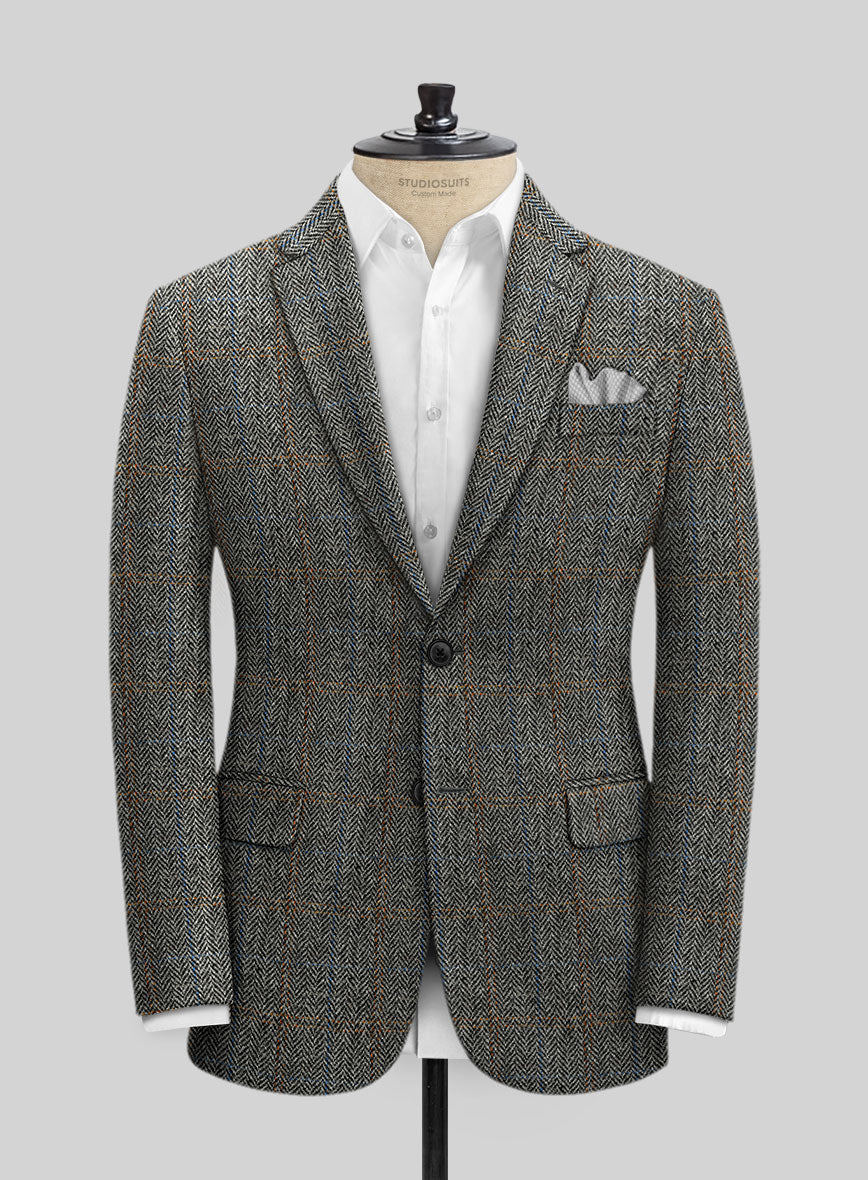 Harris Tweed Country Gray Jacket - StudioSuits