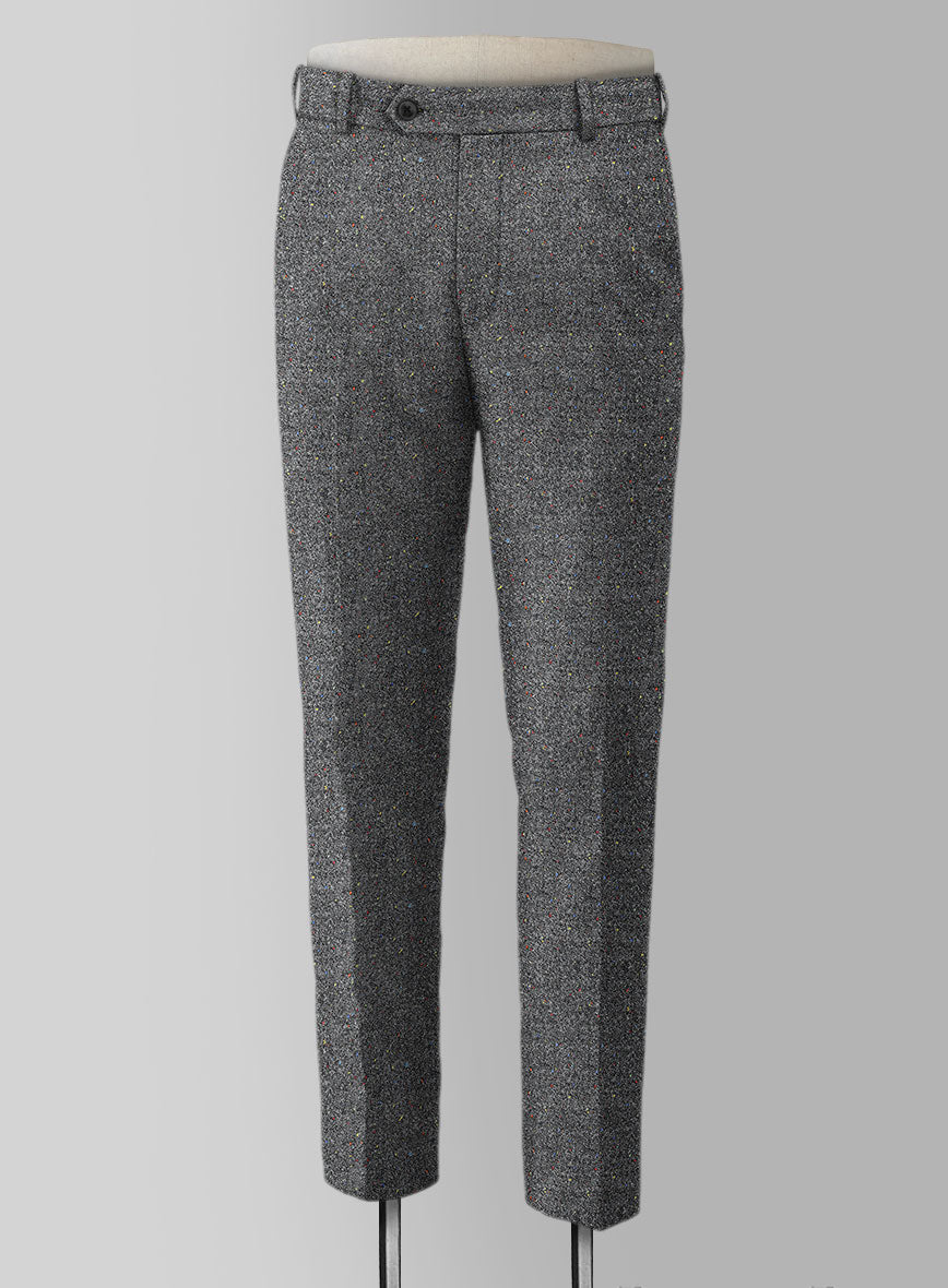 Harris Tweed Gray Speckled Pants - StudioSuits
