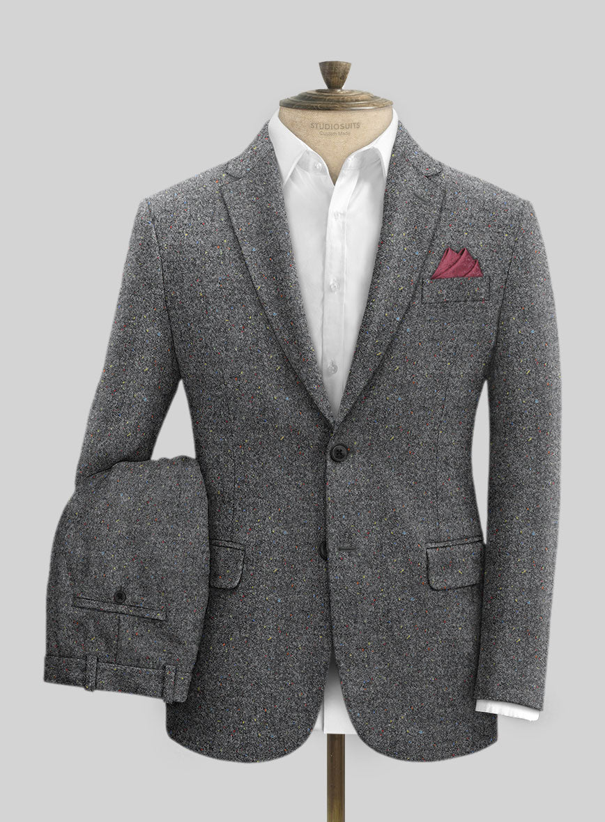 Harris Tweed Gray Speckled Suit - StudioSuits