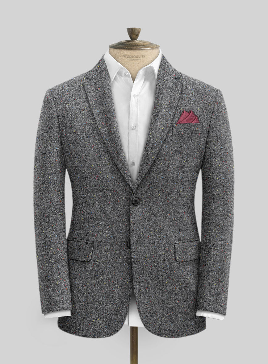 Harris Tweed Gray Speckled Suit - StudioSuits