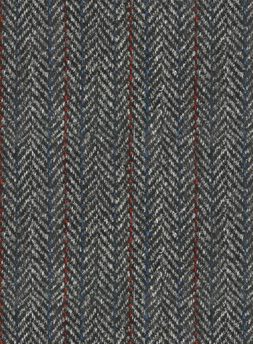 Harris Tweed Gray Stripe Jacket - StudioSuits