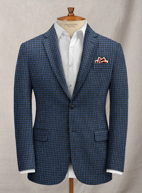 Harris Tweed Houndstooth Blue Suit - StudioSuits