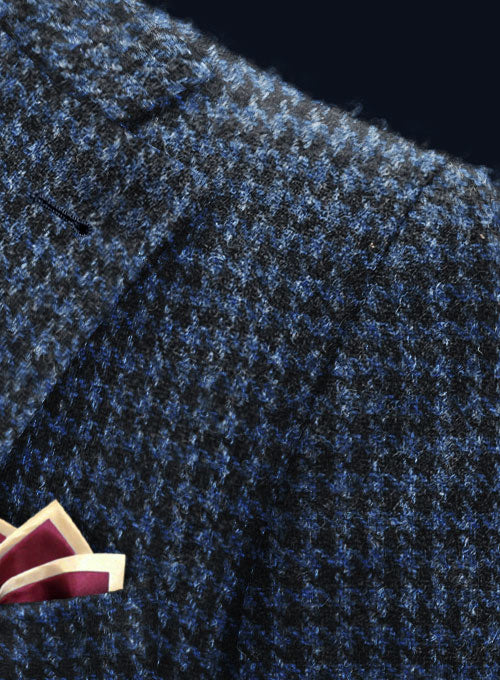 Harris Tweed Houndstooth Blue Suit - StudioSuits