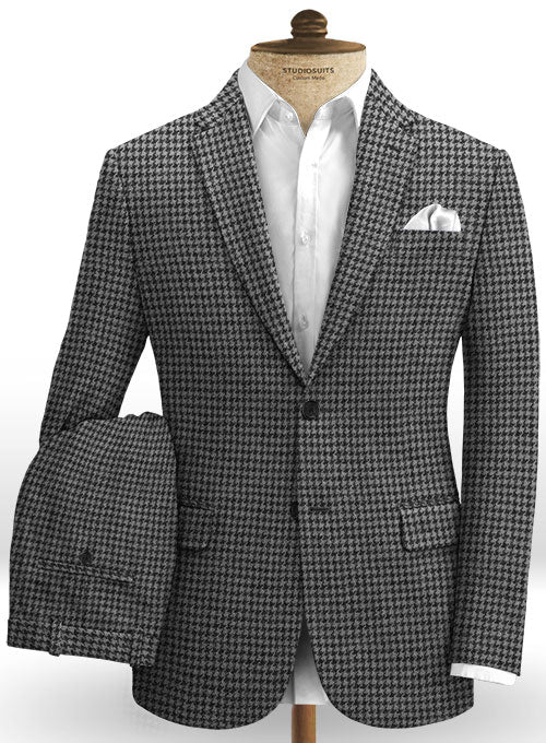 Harris Tweed Houndstooth Gray Suit - StudioSuits