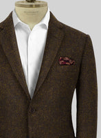 Harris Tweed Melange Dark Brown Jacket - StudioSuits