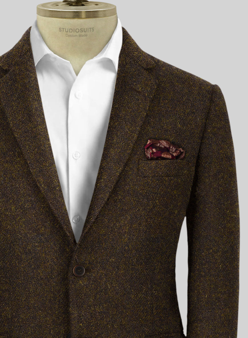 Harris Tweed Melange Dark Brown Suit - StudioSuits