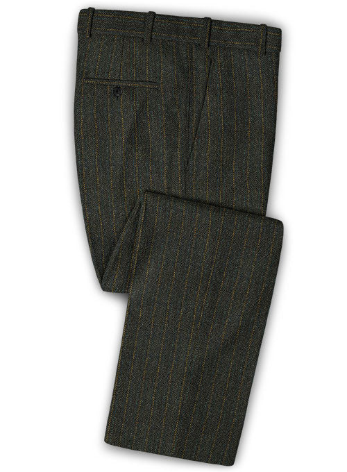 Harris Tweed Melange Stripe Pants - StudioSuits