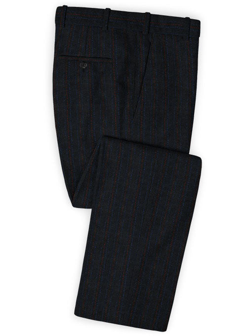 Harris Tweed Midnight Stripe Pants - StudioSuits