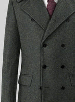 Harris Tweed Ridge Blue Herringbone GQ Overcoat - StudioSuits