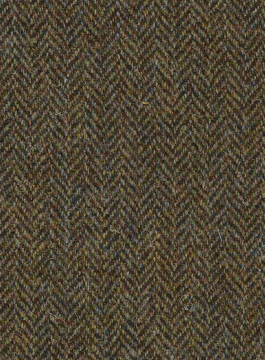 Harris Tweed Ridge Brown Herringbone GQ Overcoat - StudioSuits
