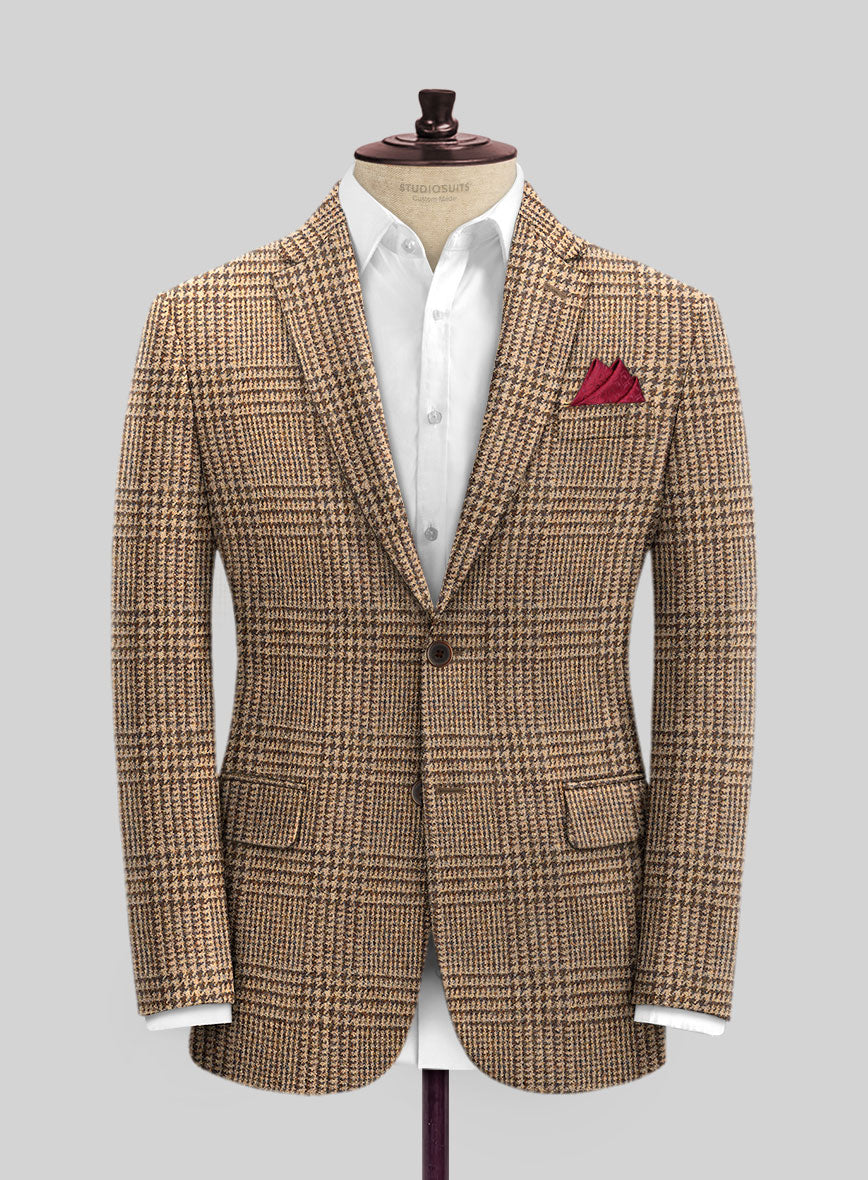 Harris Tweed Tan Glen Jacket - StudioSuits