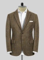 Harris Tweed Hebridean Brown Herringbone Jacket - StudioSuits