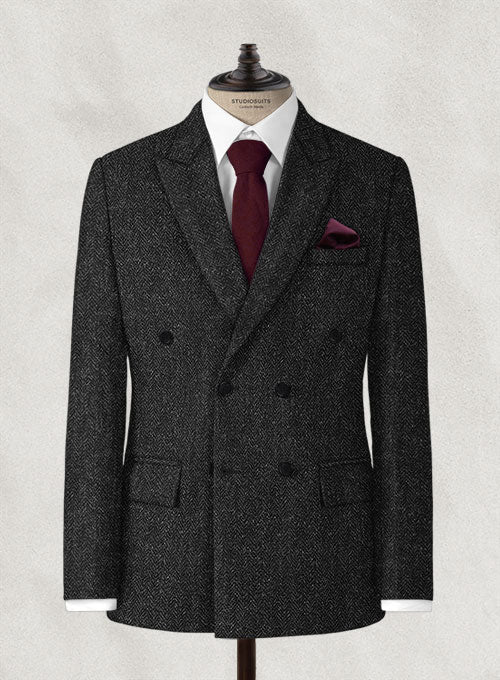 Harris Tweed Royal Charcoal Suit - StudioSuits