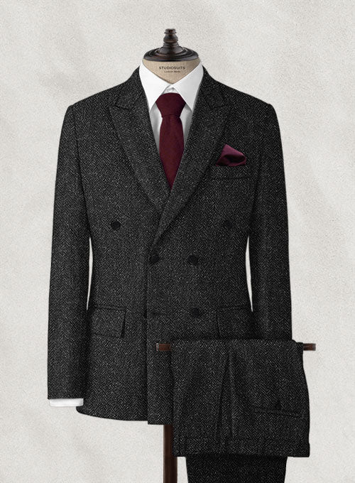 Harris Tweed Royal Charcoal Suit - StudioSuits