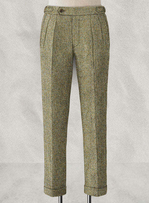 Harris Tweed Barley Brown Highland Trousers - StudioSuits