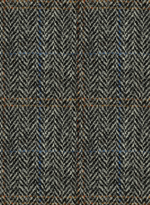 Harris Tweed Country Gray Pea Coat - StudioSuits
