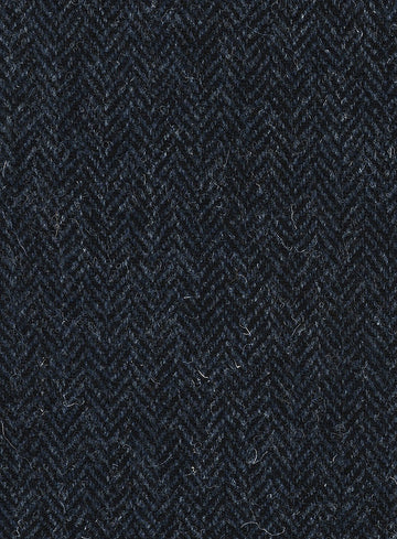 Harris Tweed Dark Blue Herringbone Highland Trousers - StudioSuits