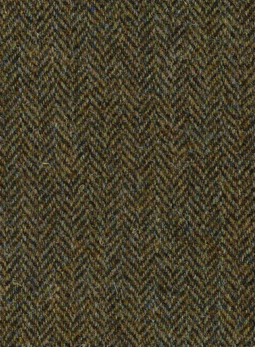 Harris Tweed Ridge Brown Herringbone Pea Coat - StudioSuits