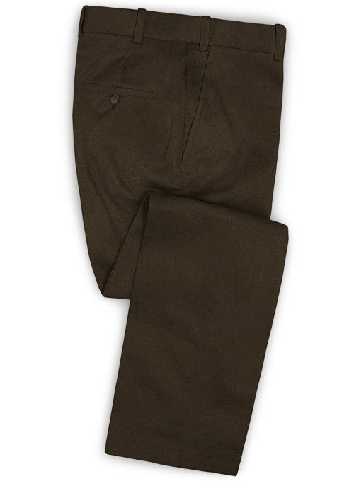 Heavy Dark Brown Chino Pants - StudioSuits
