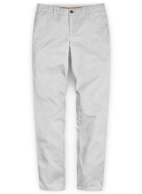 Washed Heavy Light Gray Chinos - StudioSuits