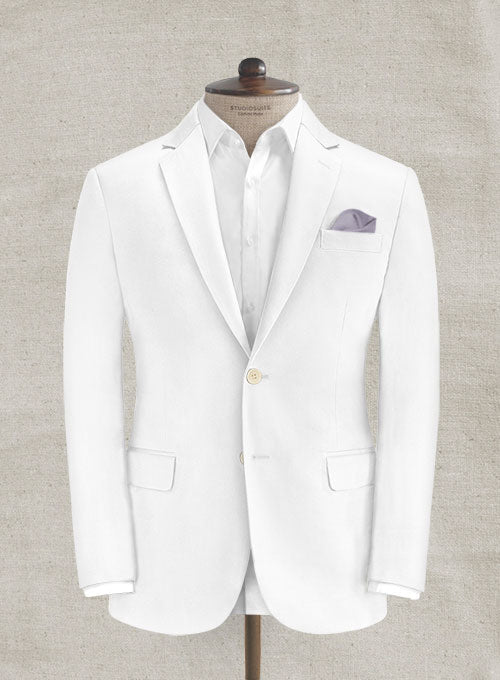 Heavy White Chino Suit - StudioSuits