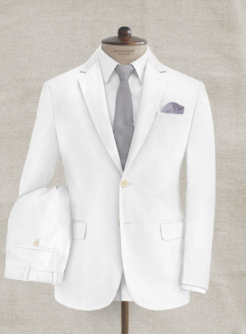 Heavy White Chino Suit - StudioSuits