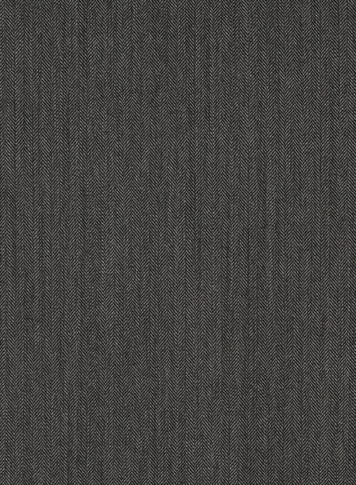 Herringbone Wool Gray Jacket - StudioSuits