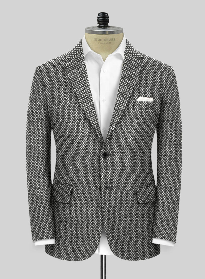 Highlander Heavy Honeycomb Gray Tweed Jacket - StudioSuits