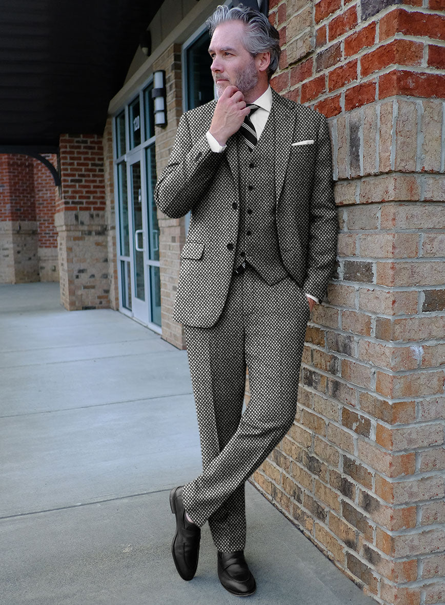 Highlander Heavy Honeycomb Gray Tweed Suit - StudioSuits