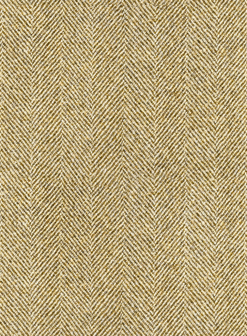 Highlander Heavy Beige Herringbone Tweed Jacket - StudioSuits