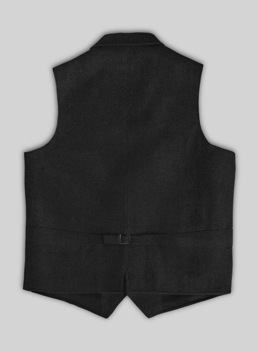 Highlander Black Tweed Hunting Vest - StudioSuits