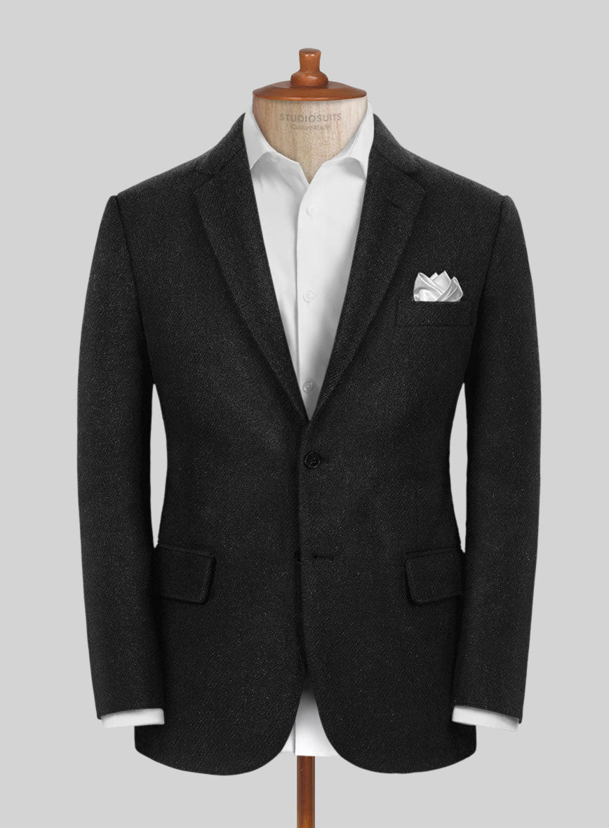 Highlander Black Tweed Suit - StudioSuits