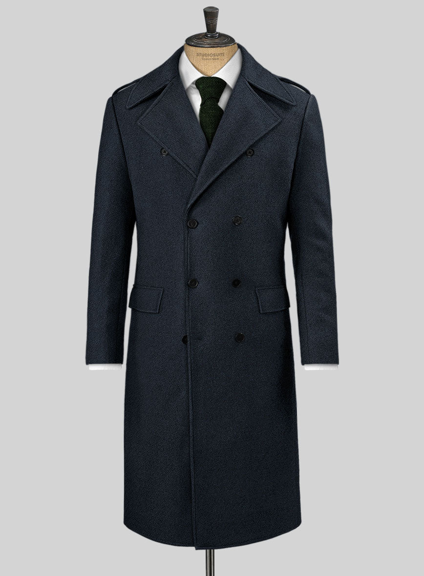 Highlander Blue Tweed GQ Overcoat – StudioSuits