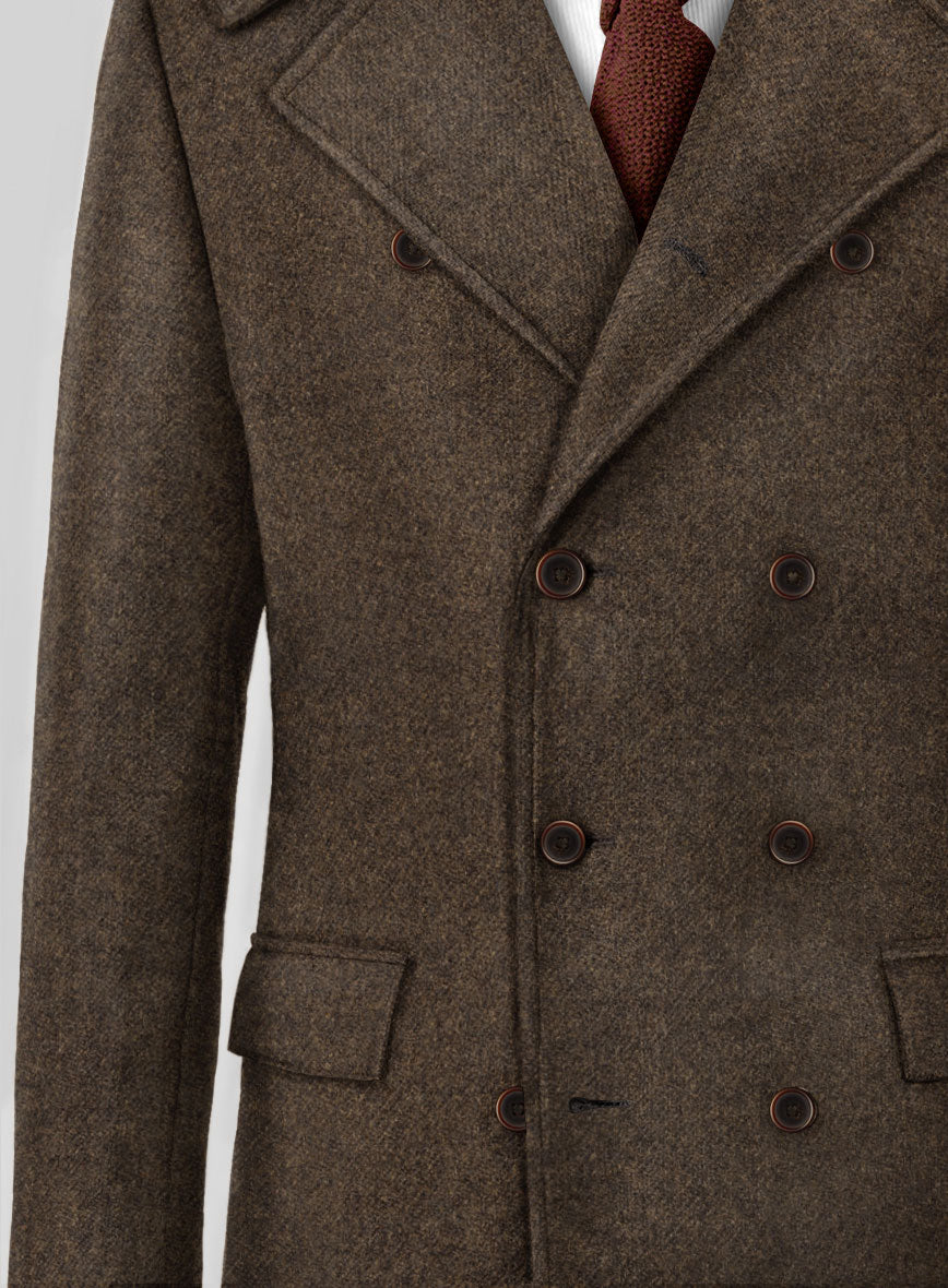 Highlander Dark Brown Tweed -GQ Overcoat - StudioSuits