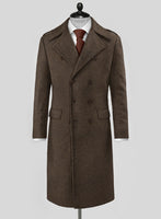 Highlander Dark Brown Tweed -GQ Overcoat - StudioSuits