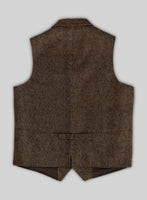Highlander Dark Brown Tweed Hunting Vest - StudioSuits
