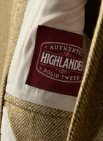 Highlander Heavy Beige Herringbone Tweed Jacket II - StudioSuits