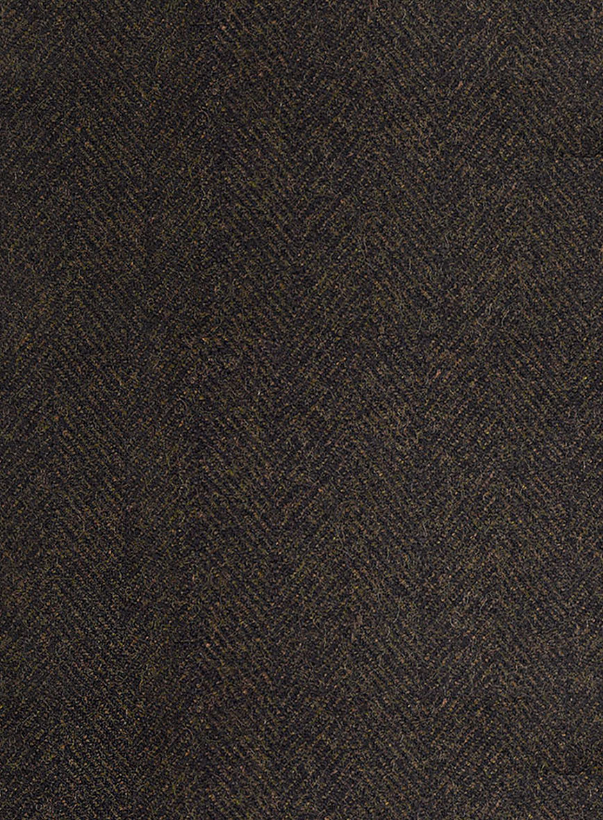 Highlander Heavy Dark Brown Herringbone Tweed Suit - StudioSuits