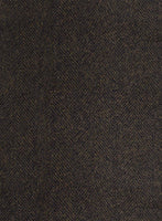 Highlander Heavy Dark Brown Herringbone Tweed Pea Coat - StudioSuits