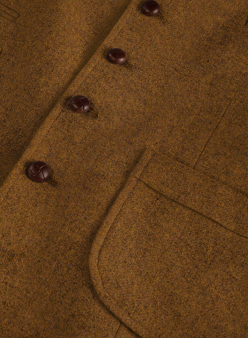 Highlander Heavy Rust Tweed Hunting Vest - StudioSuits
