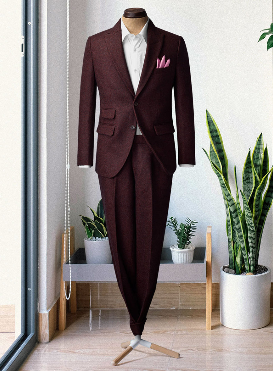 Highlander Heavy Wine Tweed Suit II - StudioSuits