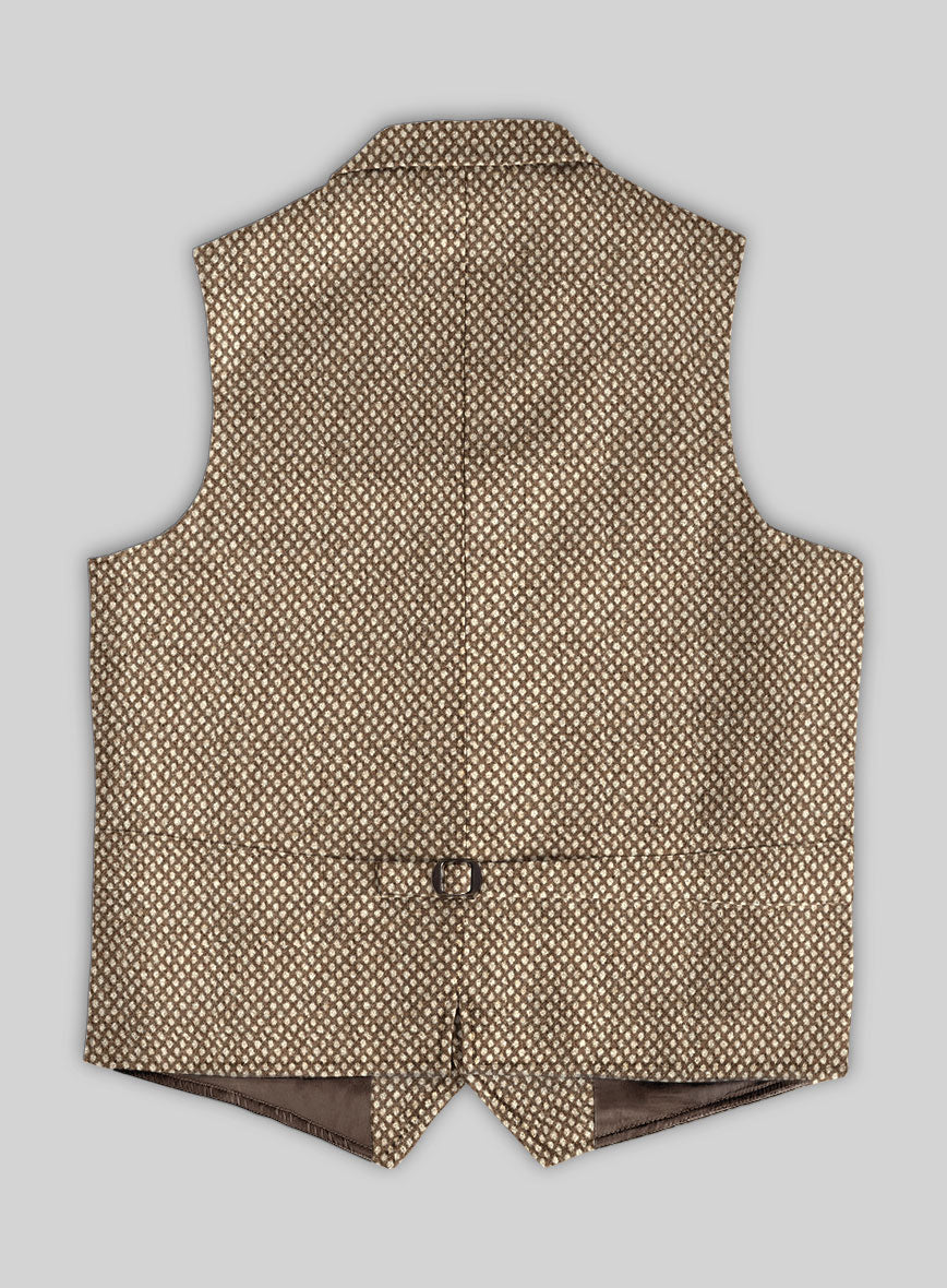 Highlander Heavy Honeycomb Brown Tweed Hunting Vest - StudioSuits