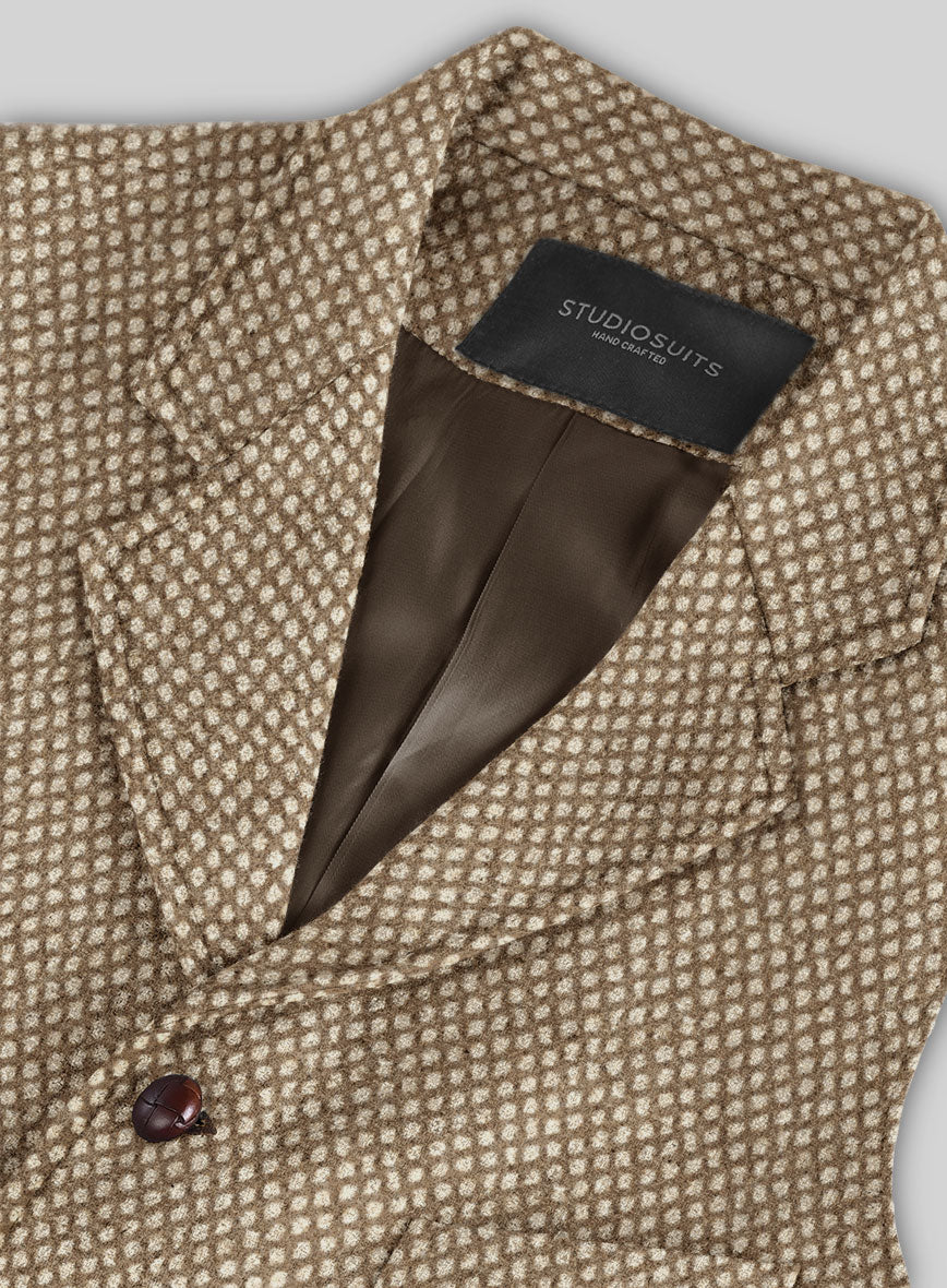 Highlander Heavy Honeycomb Brown Tweed Hunting Vest - StudioSuits