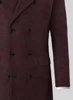 Highlander Sangria Tweed GQ Overcoat - StudioSuits