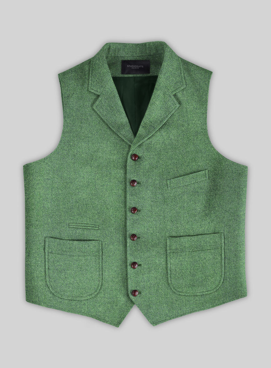 Highlander Heavy Paris Green Tweed Hunting Vest - StudioSuits