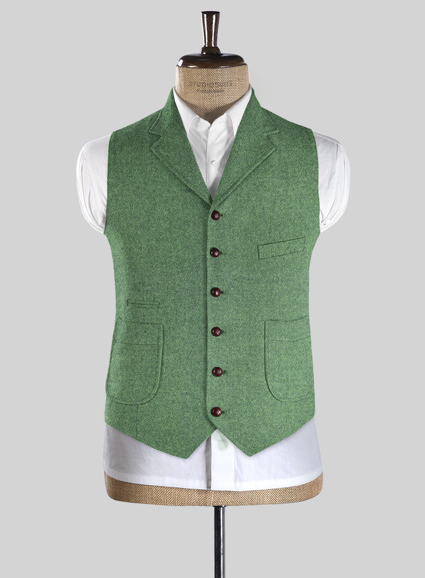 Highlander Heavy Paris Green Tweed Hunting Vest - StudioSuits