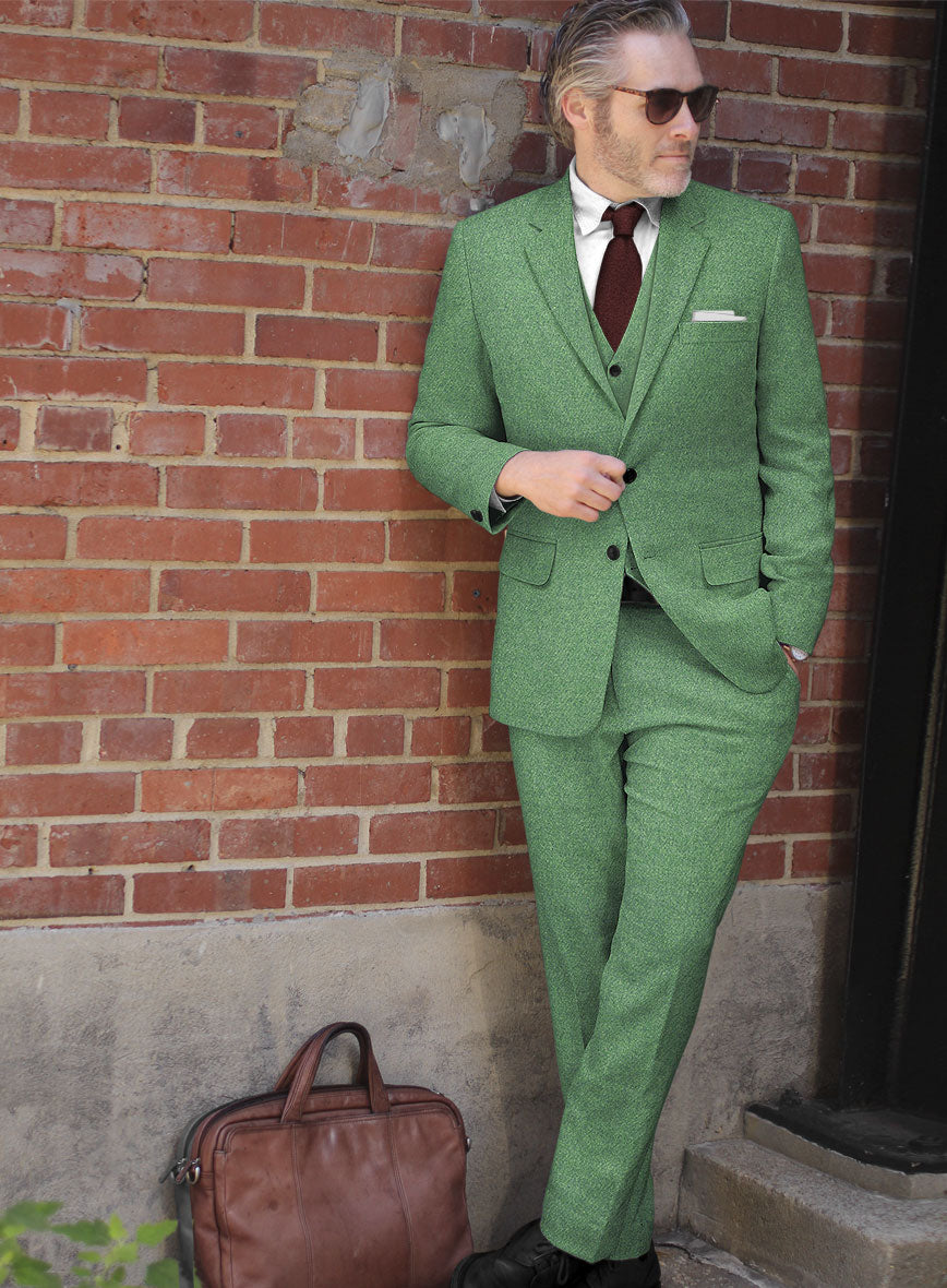 Highlander Heavy Paris Green Tweed Suit - StudioSuits