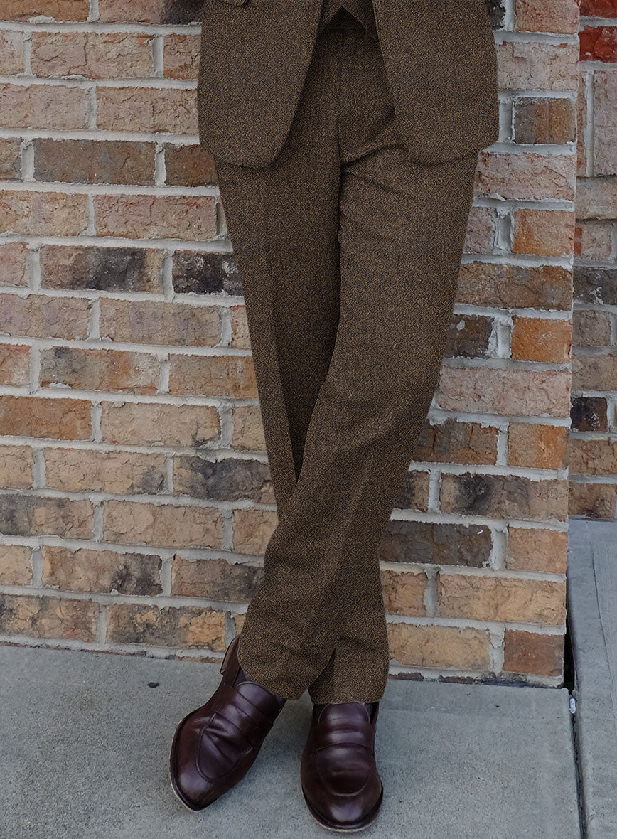 Highlander Dark Brown Tweed Pants - StudioSuits