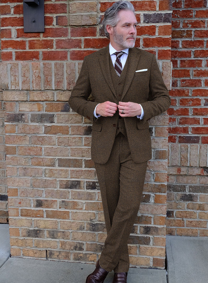 Highlander Dark Brown Tweed Suit – StudioSuits