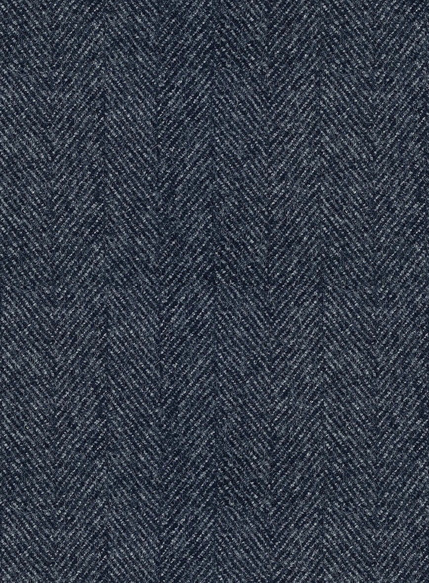 Highlander Heavy Blue Herringbone Tweed Jacket - StudioSuits